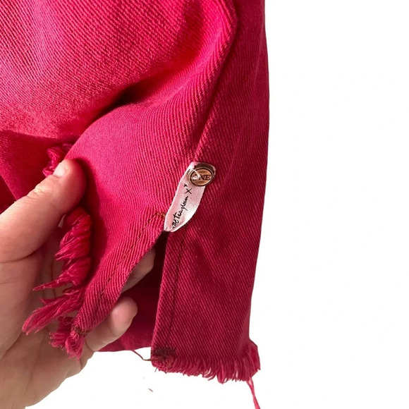 One Teaspoon Vanguard High Waist Denim Skirt in Red Envy Size 27 - Picture 9 of 15